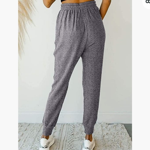 LYHNMW Drawstring Waffle Knit Sweatpants - Picture 10 of 10